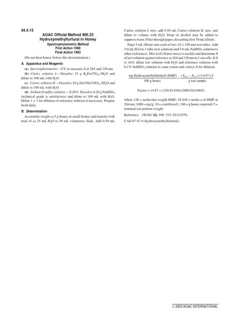 aoac 980.13|Aoac 980 23 PDF .